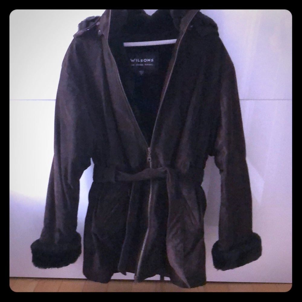 NWOT Wilson’s genuine suede leather coat